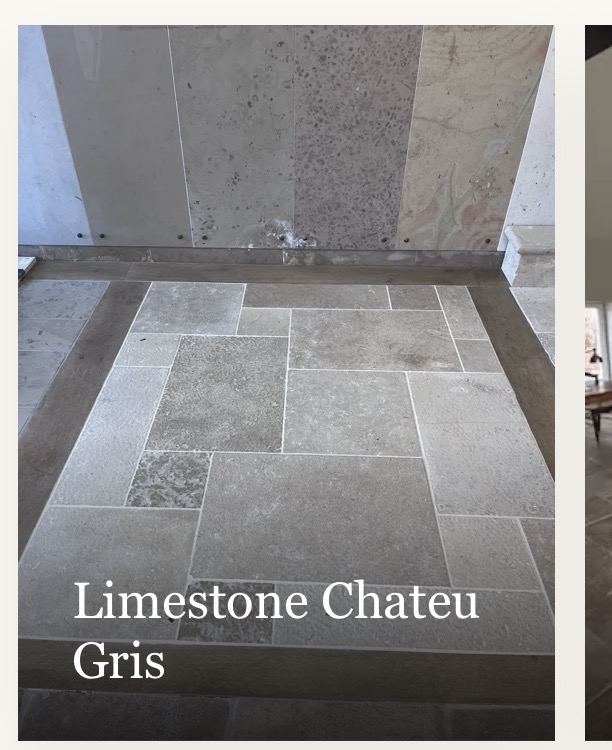 Chateau Gris Kalkstein Detail und Verlegemuster